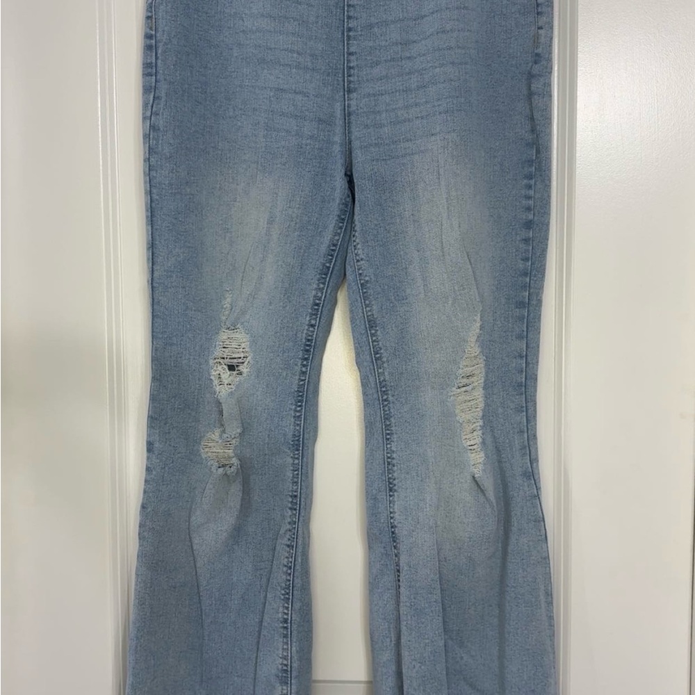 Light Blue Distressed Women Jeans